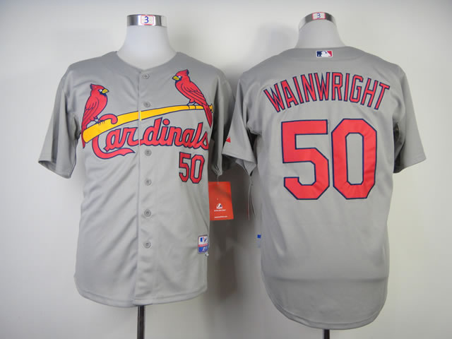 St.Louis Cardinals #50 Adam Wainwright Gray Jerseys,We sell and wholesale St.Louis Cardinals #50 Adam Wainwright Gray Jerseys on line form chian!