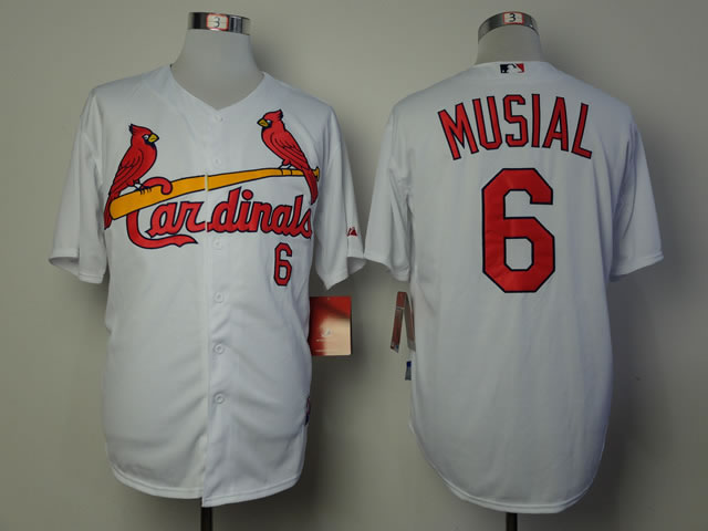 St.Louis Cardinals #6 Stan Musial White Jerseys,We sell and wholesale St.Louis Cardinals #6 Stan Musial White Jerseys on line form chian!