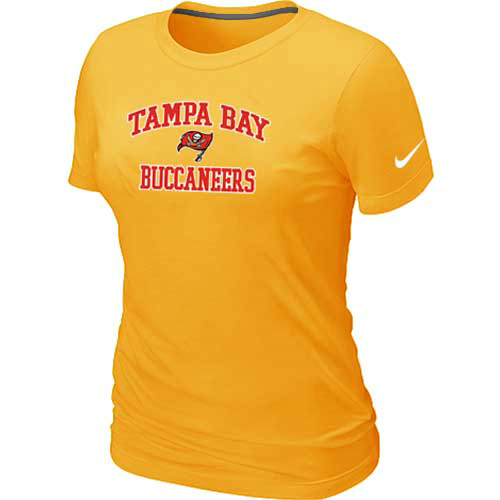 Tampa Bay Buccaneers Women's Heart & Soul Yellow T-Shirt,We sell and wholesale Tampa Bay Buccaneers Women's Heart & Soul Yellow T-Shirt on line form chian!