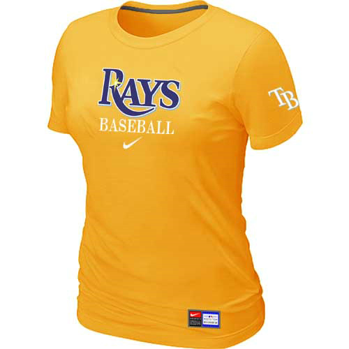 Tampa Bay Rays Nike Women's Yellow Short Sleeve Practice T-Shirt,We sell and wholesale Tampa Bay Rays Nike Women's Yellow Short Sleeve Practice T-Shirt on line form chian!