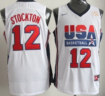 Team USA Basketball #12 John Stockton White Throwback Jerseys,We sell and wholesale Team USA Basketball #12 John Stockton White Throwback Jerseys on line form chian!