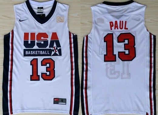 Team USA Basketball #13 Chris Paul White Throwback Jerseys,We sell and wholesale Team USA Basketball #13 Chris Paul White Throwback Jerseys on line form chian!