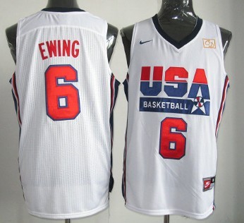 Team USA Basketball #6 Patrick Ewing White Throwback Jerseys,We sell and wholesale Team USA Basketball #6 Patrick Ewing White Throwback Jerseys on line form chian!