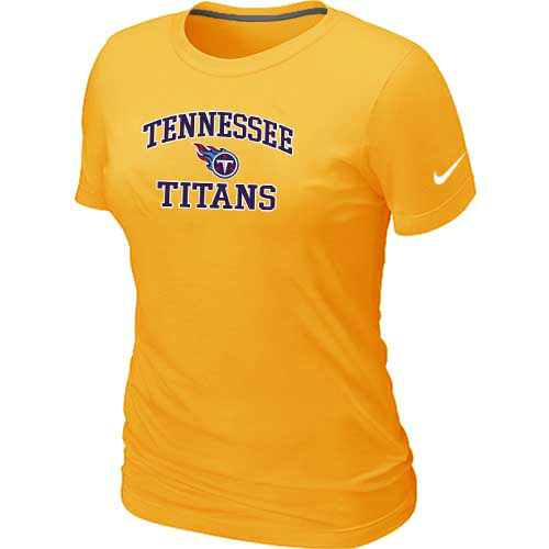 Tennessee Titans Women's Heart & Soul Yellow T-Shirt,We sell and wholesale Tennessee Titans Women's Heart & Soul Yellow T-Shirt on line form chian!