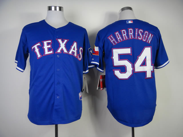 Texas Rangers #54 Harrison 2014 Blue Jerseys,We sell and wholesale Texas Rangers #54 Harrison 2014 Blue Jerseys on line form chian!