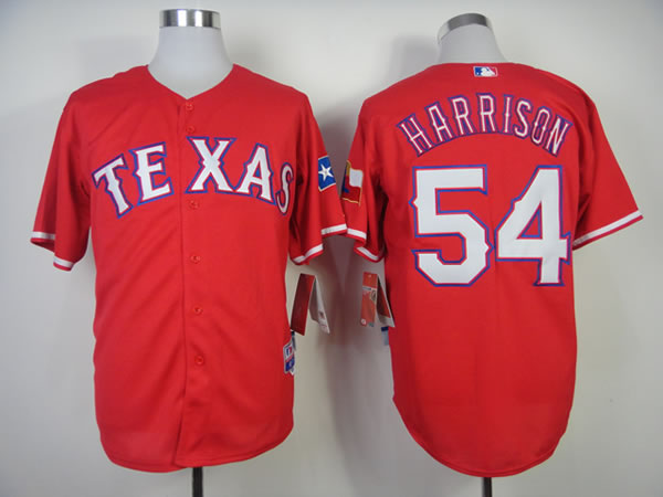 Texas Rangers #54 Harrison 2014 Red Jerseys,We sell and wholesale Texas Rangers #54 Harrison 2014 Red Jerseys on line form chian!