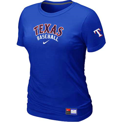Texas Rangers Nike Women's Blue Short Sleeve Practice T-Shirt,We sell and wholesale Texas Rangers Nike Women's Blue Short Sleeve Practice T-Shirt on line form chian!