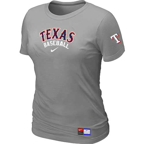 Texas Rangers Nike Women's L.Grey Short Sleeve Practice T-Shirt,We sell and wholesale Texas Rangers Nike Women's L.Grey Short Sleeve Practice T-Shirt on line form chian!