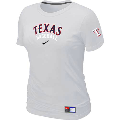 Texas Rangers Nike Women's White Short Sleeve Practice T-Shirt,We sell and wholesale Texas Rangers Nike Women's White Short Sleeve Practice T-Shirt on line form chian!