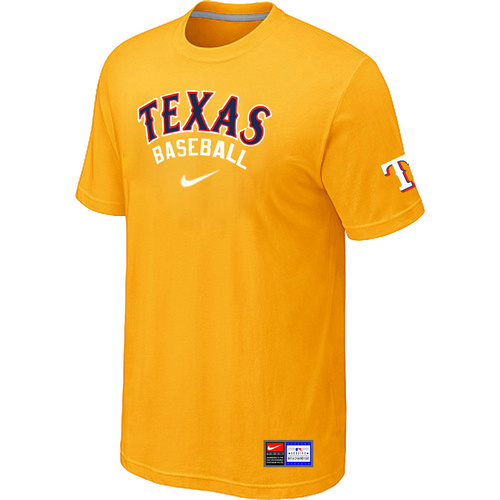 Texas Rangers Yellow Nike Short Sleeve Practice T-Shirt,We sell and wholesale Texas Rangers Yellow Nike Short Sleeve Practice T-Shirt on line form chian!