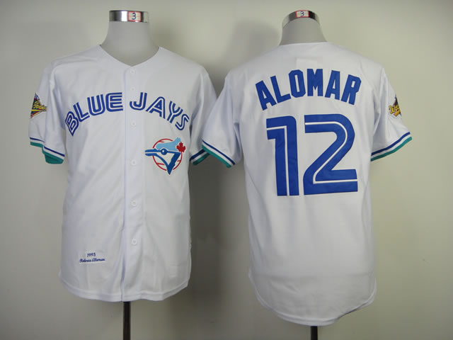 Toronto Blue Jays #12 Alomar White Throwback 1993 Jerseys,We sell and wholesale Toronto Blue Jays #12 Alomar White Throwback 1993 Jerseys on line form chian!
