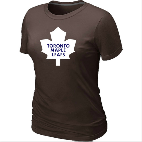 Toronto Maple Leafs Big & Tall Women's Logo Brown T-Shirt,We sell and wholesale Toronto Maple Leafs Big & Tall Women's Logo Brown T-Shirt on line form chian!