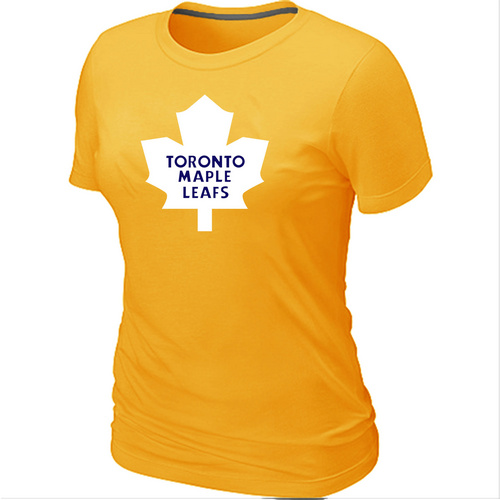 Toronto Maple Leafs Big & Tall Women's Logo Yellow T-Shirt,We sell and wholesale Toronto Maple Leafs Big & Tall Women's Logo Yellow T-Shirt on line form chian!
