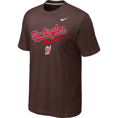 Washington Nationals 2014 Home Practice T-Shirt - Brown,We sell and wholesale Washington Nationals 2014 Home Practice T-Shirt - Brown on line form chian!