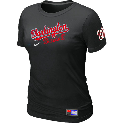Washington Nationals Black Nike Women's Short Sleeve Practice T-Shirt,We sell and wholesale Washington Nationals Black Nike Women's Short Sleeve Practice T-Shirt on line form chian!