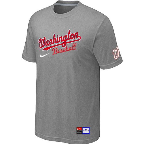 Washington Nationals L.Grey Nike Short Sleeve Practice T-Shirt,We sell and wholesale Washington Nationals L.Grey Nike Short Sleeve Practice T-Shirt on line form chian!
