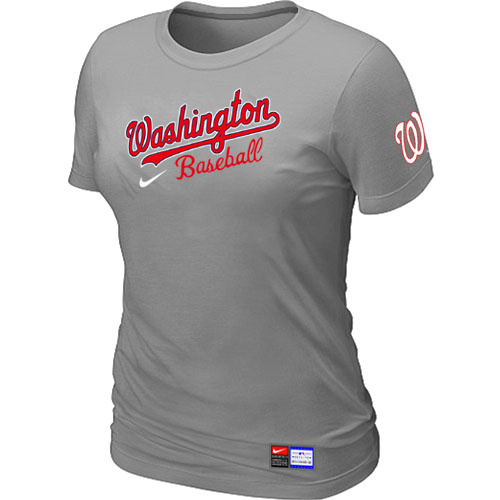 Washington Nationals L.Grey Nike Women's Short Sleeve Practice T-Shirt,We sell and wholesale Washington Nationals L.Grey Nike Women's Short Sleeve Practice T-Shirt on line form chian!