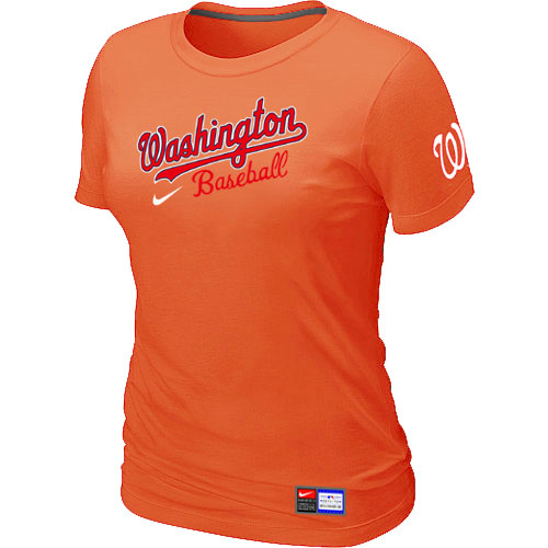 Washington Nationals Orange Nike Women's Short Sleeve Practice T-Shirt,We sell and wholesale Washington Nationals Orange Nike Women's Short Sleeve Practice T-Shirt on line form chian!