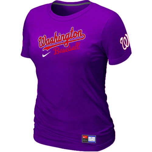 Washington Nationals Purple Nike Women's Short Sleeve Practice T-Shirt,We sell and wholesale Washington Nationals Purple Nike Women's Short Sleeve Practice T-Shirt on line form chian!