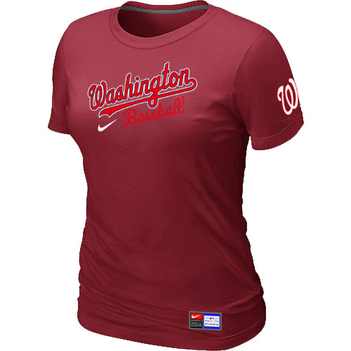 Washington Nationals Red Nike Women's Short Sleeve Practice T-Shirt,We sell and wholesale Washington Nationals Red Nike Women's Short Sleeve Practice T-Shirt on line form chian!