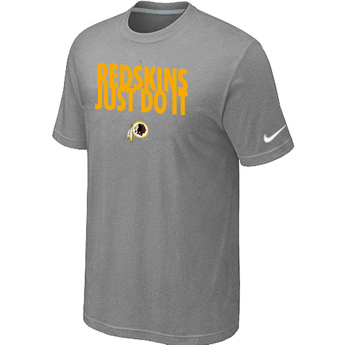 Washington Red Skins Just Do It L.Grey T-Shirt,We sell and wholesale Washington Red Skins Just Do It L.Grey T-Shirt on line form chian!