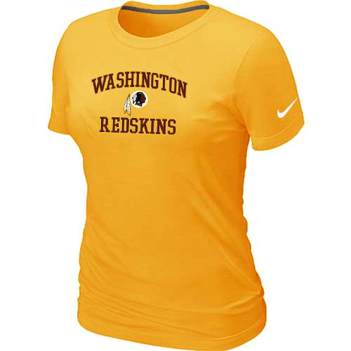 Washington Red Skins Women's Heart & Soul Yellow T-Shirt,We sell and wholesale Washington Red Skins Women's Heart & Soul Yellow T-Shirt on line form chian!