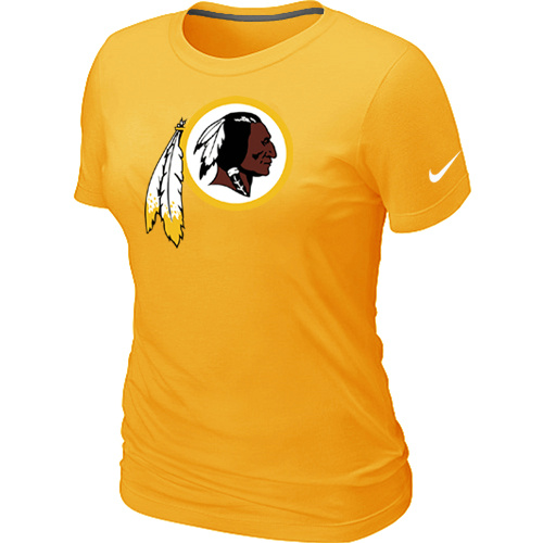 Washington Red Skins Yellow Women's Logo T-Shirt,We sell and wholesale Washington Red Skins Yellow Women's Logo T-Shirt on line form chian!