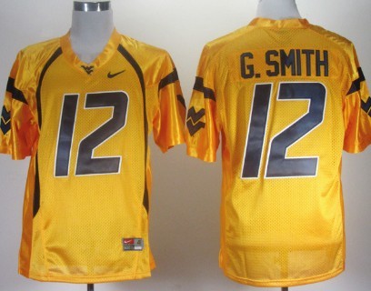West Virginia Mountaineers #12 Geno Smith Yellow Jerseys,We sell and wholesale West Virginia Mountaineers #12 Geno Smith Yellow Jerseys on line form chian!