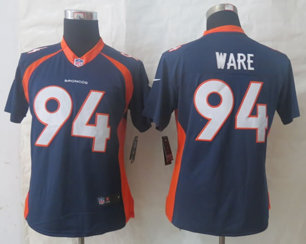 Women Nike Limited Denver Broncos #94 Ware Blue Jerseys,We sell and wholesale Women Nike Limited Denver Broncos #94 Ware Blue Jerseys on line form chian!
