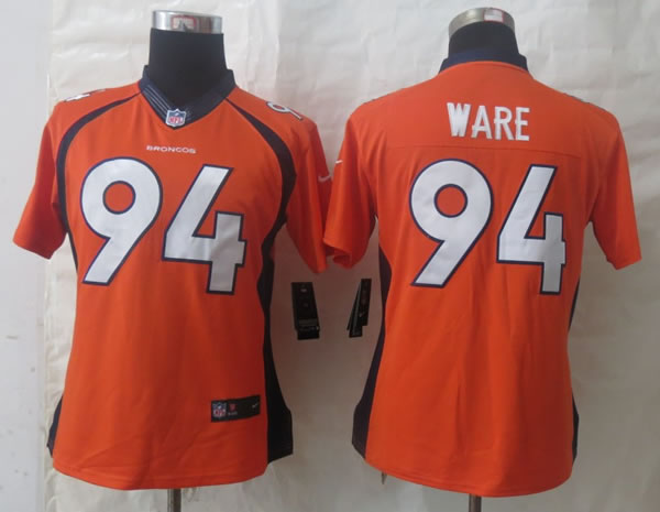 Women Nike Limited Denver Broncos #94 Ware Orange Jerseys,We sell and wholesale Women Nike Limited Denver Broncos #94 Ware Orange Jerseys on line form chian!