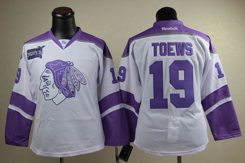Womens Chicago Blackhawks #19 Jonathan Toews White Purple Jerseys,We sell and wholesale Womens Chicago Blackhawks #19 Jonathan Toews White Purple Jerseys on line form chian!
