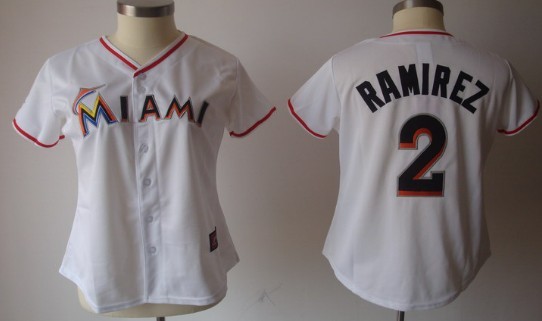 Womens Florida Marlins #2 Hanley Ramirez White With Black Jerseys,We sell and wholesale Womens Florida Marlins #2 Hanley Ramirez White With Black Jerseys on line form chian!