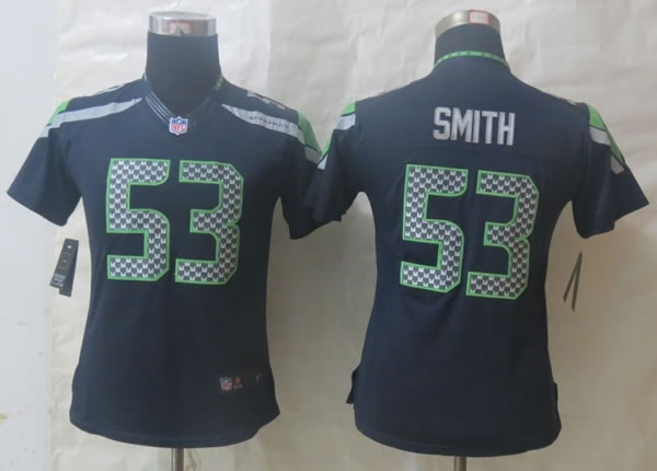 Womens Limited Nike Seattle Seahawks #53 Smith Blue Jerseys,We sell and wholesale Womens Limited Nike Seattle Seahawks #53 Smith Blue Jerseys on line form chian!