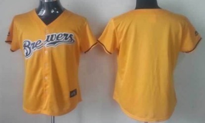 Womens Milwaukee Brewers Blank Yellow Jerseys,We sell and wholesale Womens Milwaukee Brewers Blank Yellow Jerseys on line form chian!