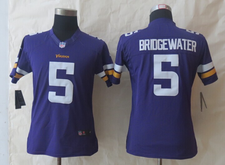 Womens Nike Limited Minnesota Vikings #5 Bridgewater Purple Jerseys,We sell and wholesale Womens Nike Limited Minnesota Vikings #5 Bridgewater Purple Jerseys on line form chian!