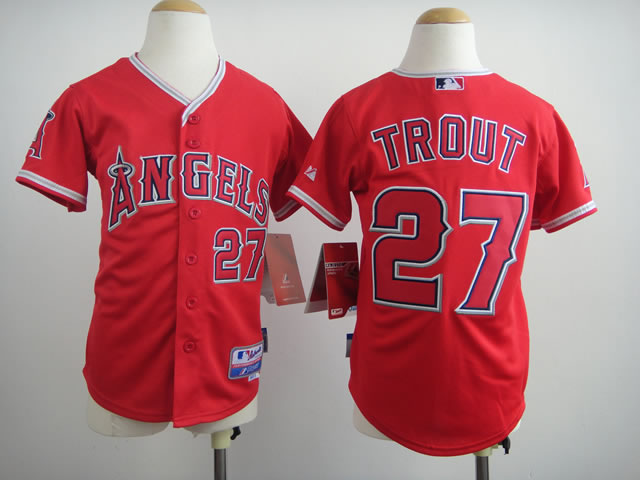 Youth Anaheim Angels #27 Mike Trout Red Jerseys,We sell and wholesale Youth Anaheim Angels #27 Mike Trout Red Jerseys on line form chian!