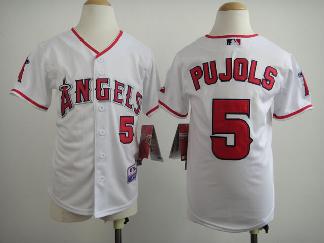 Youth Anaheim Angels #5 Albert Pujols White Jerseys,We sell and wholesale Youth Anaheim Angels #5 Albert Pujols White Jerseys on line form chian!