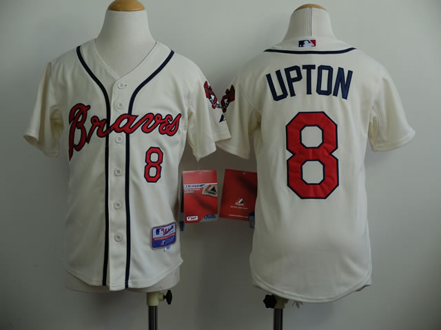 Youth Atlanta Braves #8 Justin Upton 2014 Cream Jerseys,We sell and wholesale Youth Atlanta Braves #8 Justin Upton 2014 Cream Jerseys on line form chian!