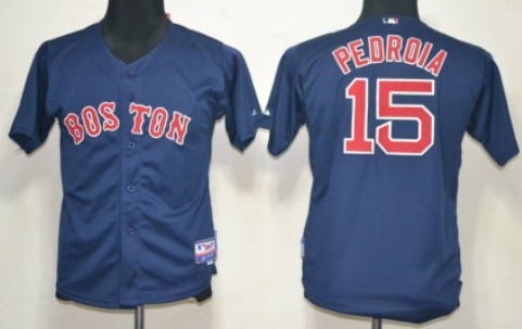 Youth Boston Red Sox #15 Dustin Pedroia Navy Blue Jerseys,We sell and wholesale Youth Boston Red Sox #15 Dustin Pedroia Navy Blue Jerseys on line form chian!