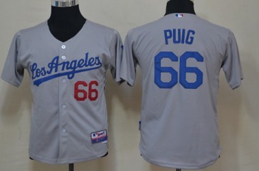 Youth Los Angeles Dodgers #66 Yasiel Puig Gray Jerseys,We sell and wholesale Youth Los Angeles Dodgers #66 Yasiel Puig Gray Jerseys on line form chian!