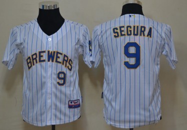 Youth Milwaukee Brewers #9 Jean Segura White Pinstripe Jerseys,We sell and wholesale Youth Milwaukee Brewers #9 Jean Segura White Pinstripe Jerseys on line form chian!