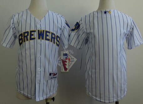 Youth Milwaukee Brewers Blank White Pinstripe Jerseys,We sell and wholesale Youth Milwaukee Brewers Blank White Pinstripe Jerseys on line form chian!