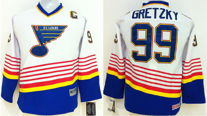 Youth St. Louis Blues #99 Wayne Gretzky White Throwback CCM Jerseys,We sell and wholesale Youth St. Louis Blues #99 Wayne Gretzky White Throwback CCM Jerseys on line form chian!