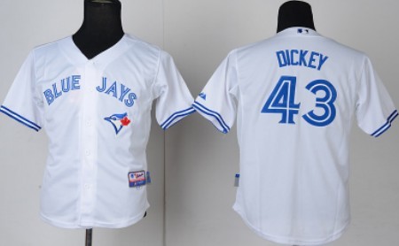 Youth Toronto Blue Jays #43 R.A. Dickey 2012 White Jerseys,We sell and wholesale Youth Toronto Blue Jays #43 R.A. Dickey 2012 White Jerseys on line form chian!