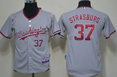 Youth Washington Nationals #37 Stephen Strasburg Gray Jerseys,We sell and wholesale Youth Washington Nationals #37 Stephen Strasburg Gray Jerseys on line form chian!