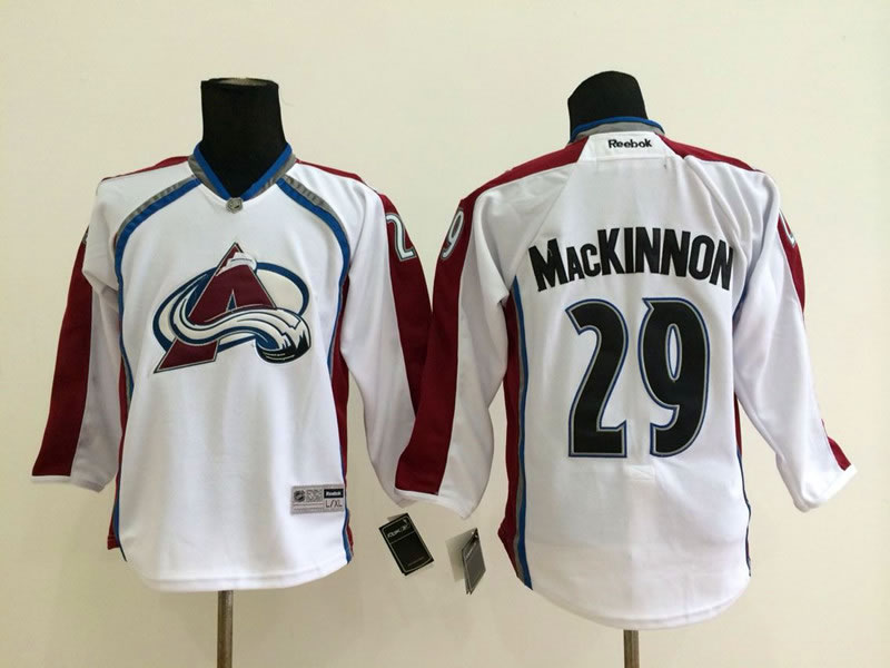 Youth Colorado Avalanche #29 Nathan Mackinnon White Jerseys,We sell and wholesale Youth Colorado Avalanche #29 Nathan Mackinnon White Jerseys on line form chian!