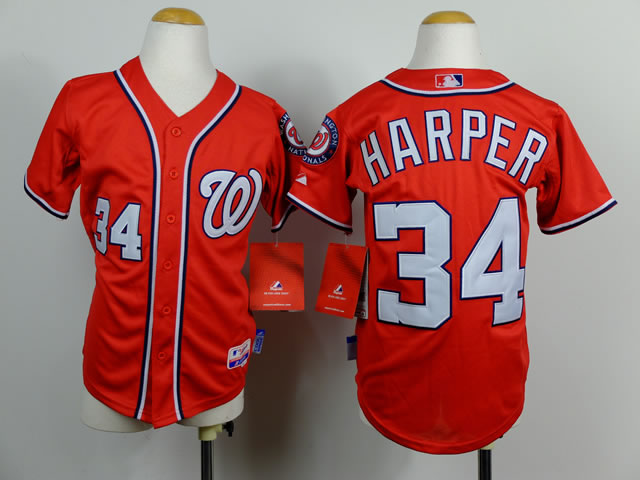 Youth Washington Nationals #34 Bryce Harper Red Jerseys,We sell and wholesale Youth Washington Nationals #34 Bryce Harper Red Jerseys on line form chian!