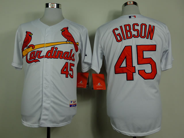 St. Louis Cardinals #45 Bob Gibson White Cool Base Jerseys,We sell and wholesale St. Louis Cardinals #45 Bob Gibson White Cool Base Jerseys on line form chian!
