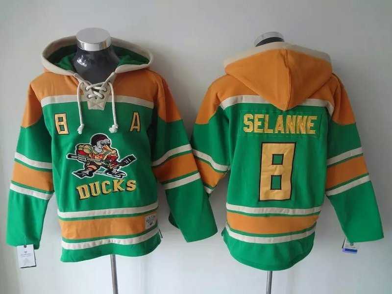 Anaheim Ducks #8 Teemu Selanne Green Stitched Hoodie,We sell and wholesale Anaheim Ducks #8 Teemu Selanne Green Stitched Hoodie on line form chian!