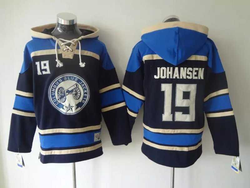 Blue Jackets #19 Johansen Dark Blue Stitched Hoodie,We sell and wholesale Blue Jackets #19 Johansen Dark Blue Stitched Hoodie on line form chian!